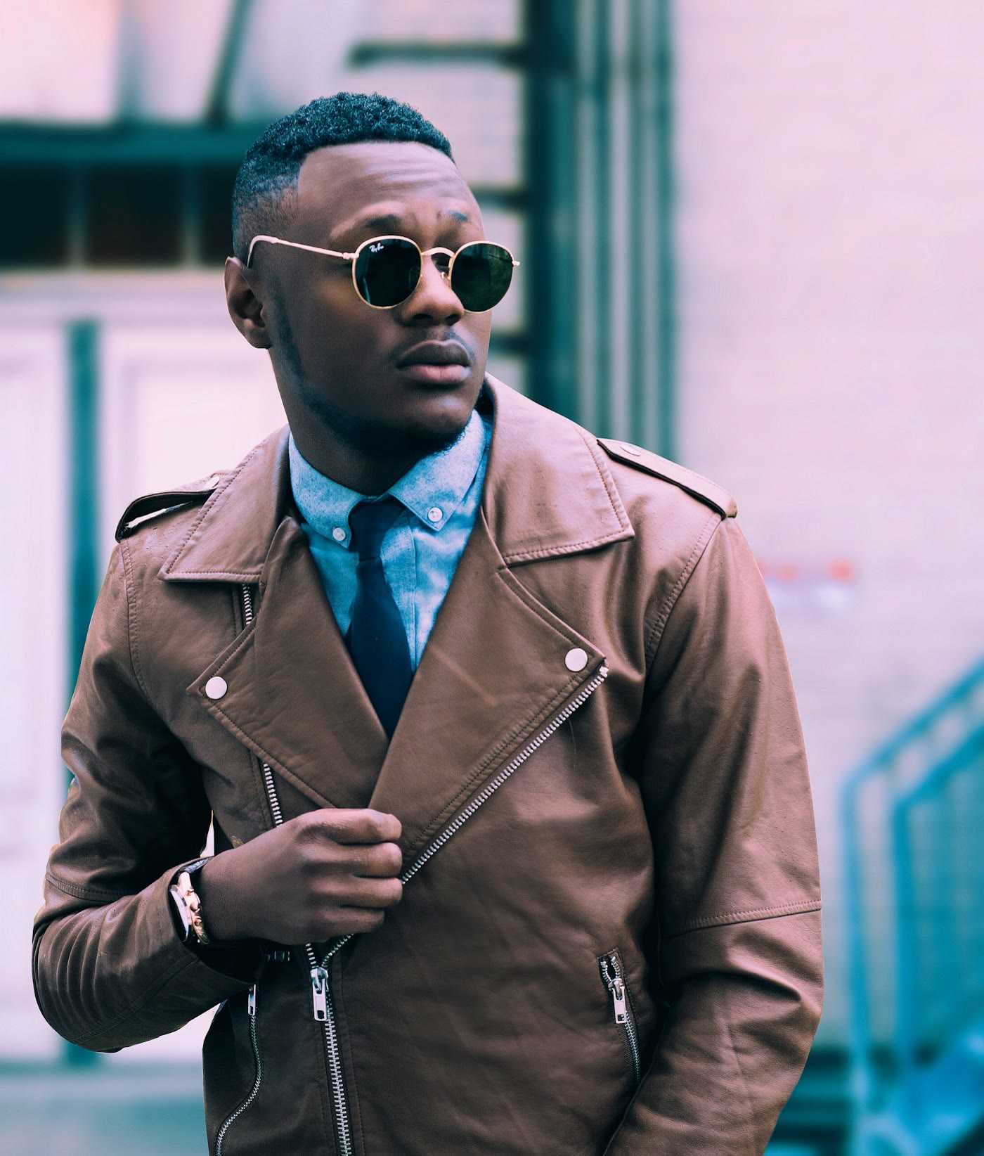 Man in a dark jacket