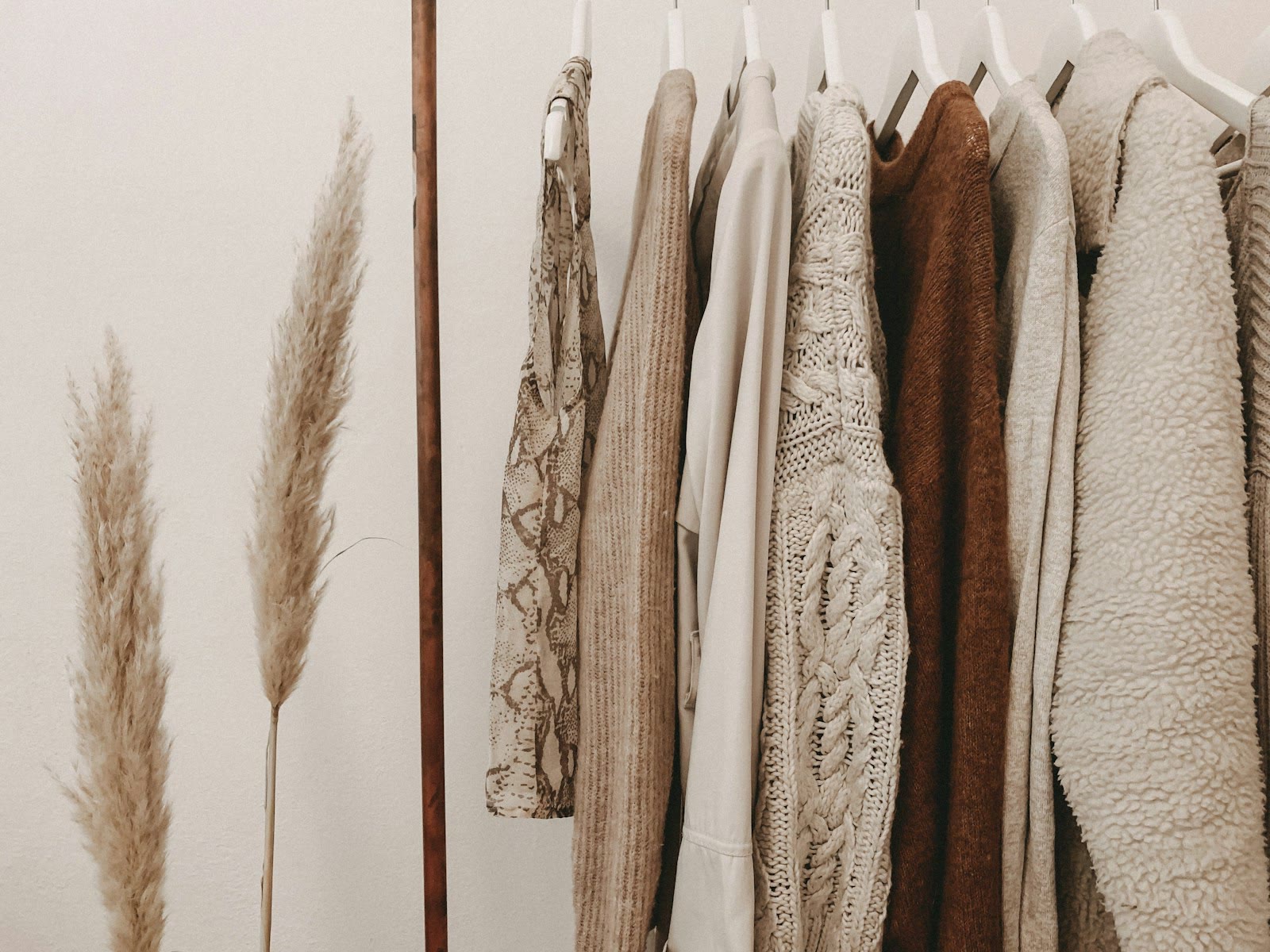 Clothes on hangers
